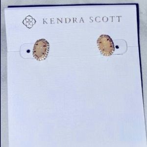 Rose Gold Drusy Stone Stud Earrings by Kendra Scott